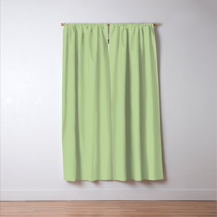 Pistachio Green Solid Color Window Curtain Gallery Image 3