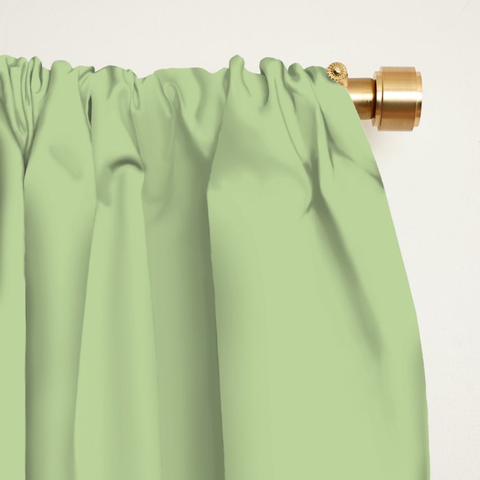 Pistachio Green Solid Color Window Curtain Gallery Image 2