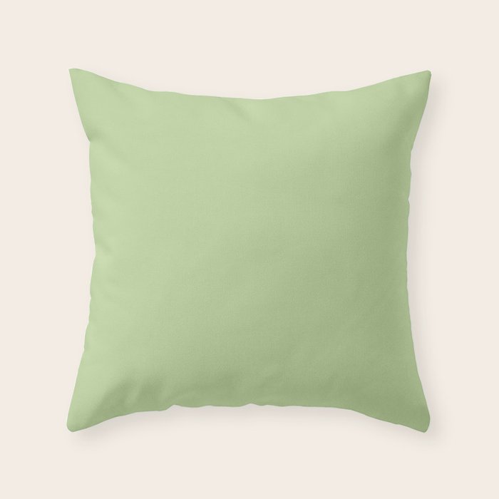 Pistachio Green Solid Color Throw Pillow Gallery Image 6