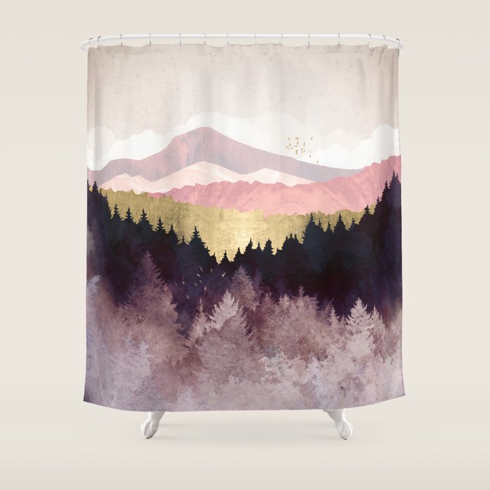 Plum Forest Shower Curtain Gallery Image 1
