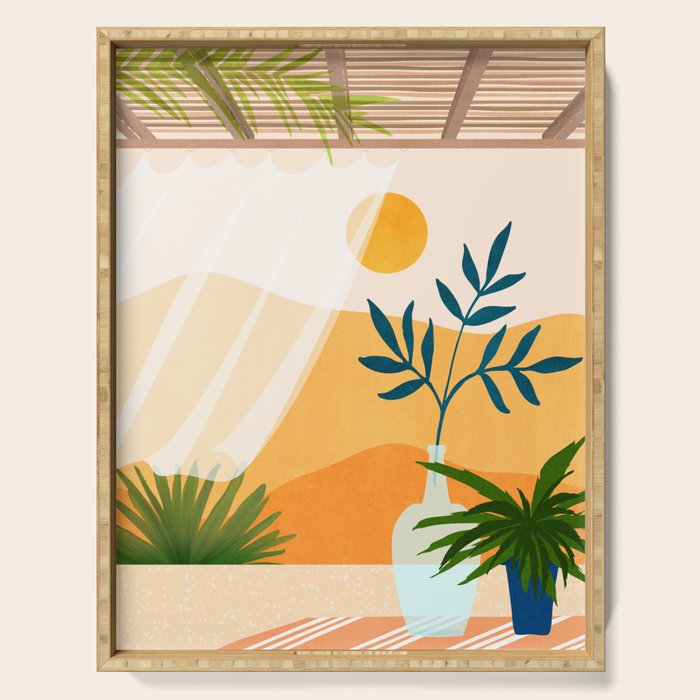 Golden Sunset Terrace Serving Tray Gallery Image 1