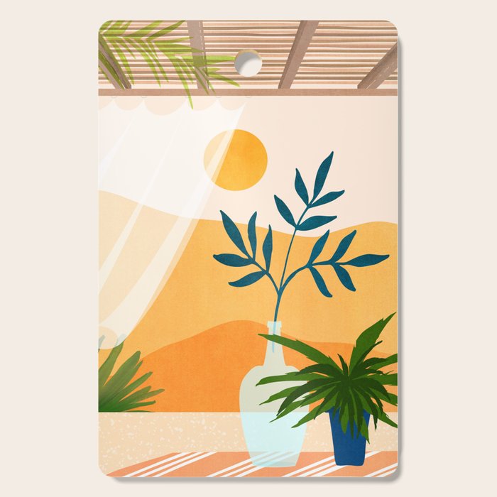 Golden Sunset Terrace Cutting Board Gallery Image 1