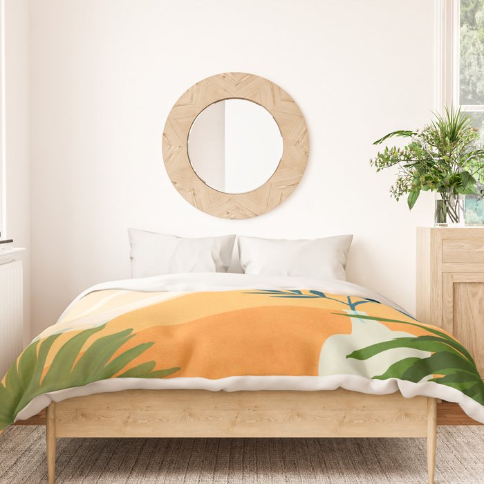 Golden Sunset Terrace Duvet Cover Gallery Image 3
