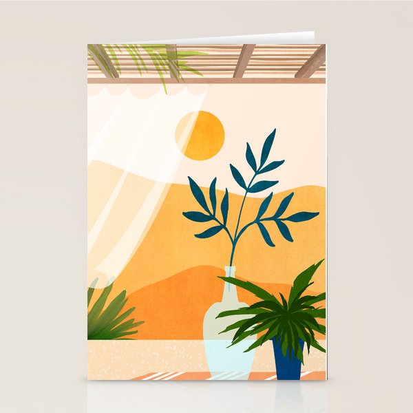 Golden Sunset Terrace Stationery Card Gallery Image 1