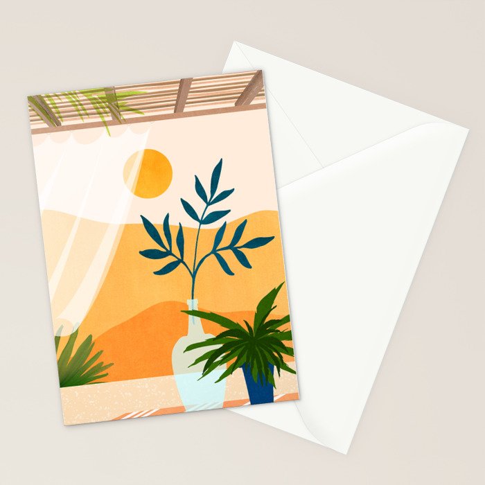 Golden Sunset Terrace Stationery Card Gallery Image 2