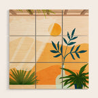 Golden Sunset Terrace Wood Wall Art Gallery Image 1