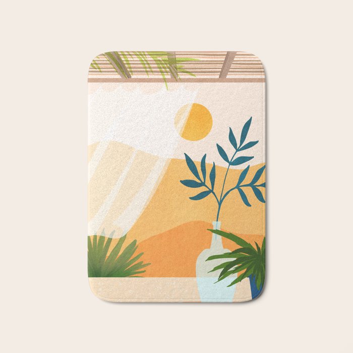 Golden Sunset Terrace Bath Mat Gallery Image 1