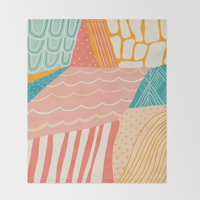 beach quilt Throw Blanket Gallery Image 2