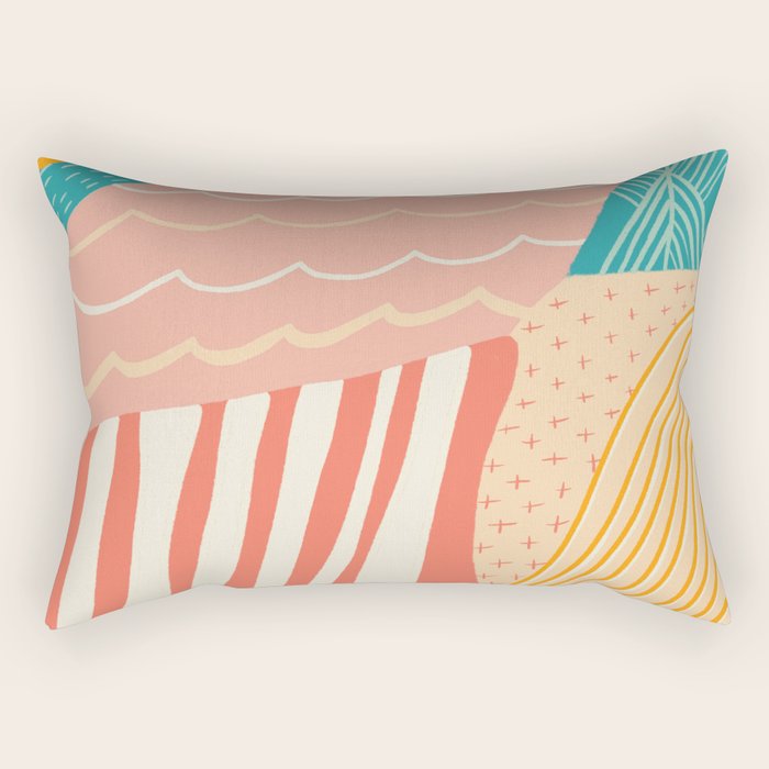 beach quilt Rectangular Pillow Gallery Image 2