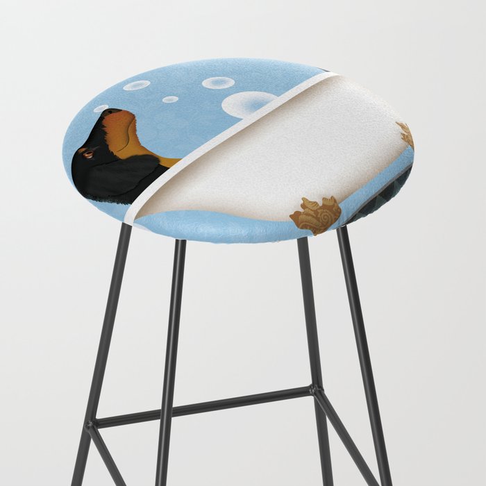 Dachshund Bath Wash Your Wiener Dog Art Stool Gallery Image 2