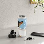 Dachshund Bath Wash Your Wiener Dog Art Water Bottle Gallery Image 4
