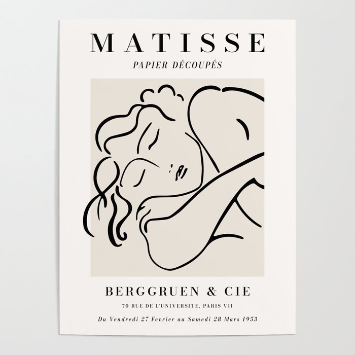 Henri Matisse Woman Sleeping Sketch Poster Gallery Image 1