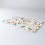 Sunny Floral Pastel Pink Watercolor Flower Pattern Rug Gallery Image 3