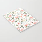 Sunny Floral Pastel Pink Watercolor Flower Pattern Notebook Gallery Image 3