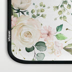 Sunny Floral Pastel Pink Watercolor Flower Pattern Laptop Sleeve Gallery Image 3
