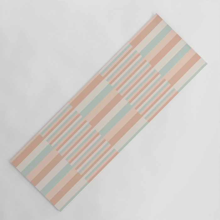 Mixed Stripes Pattern VI Soft Pastel Yoga Mat Gallery Image 1
