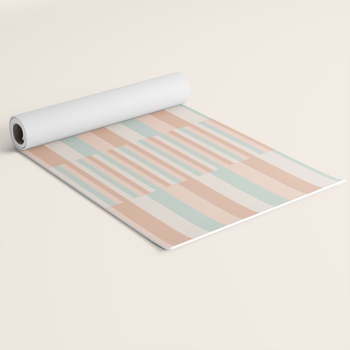 Mixed Stripes Pattern VI Soft Pastel Yoga Mat Gallery Image 2