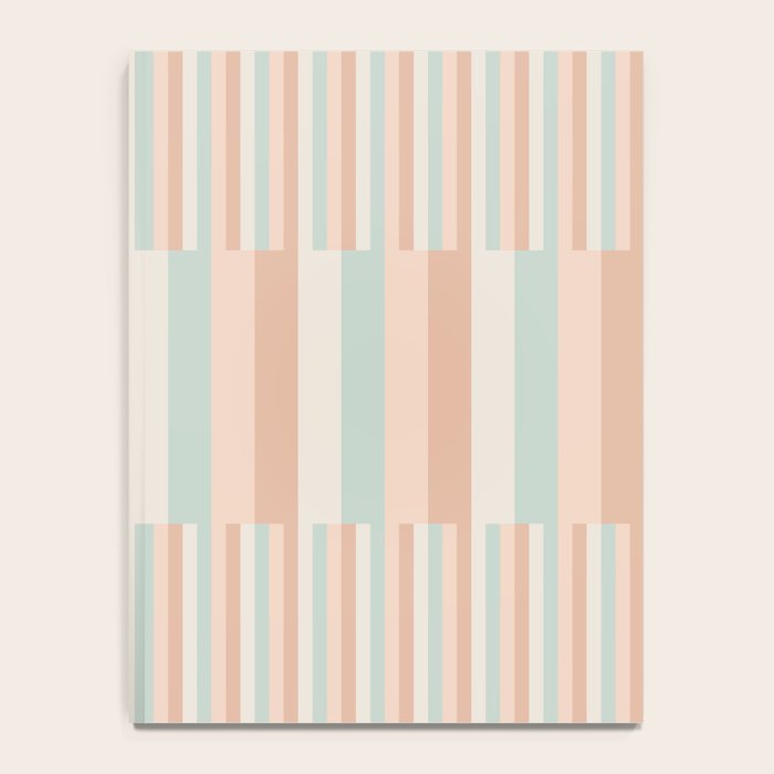 Mixed Stripes Pattern VI Soft Pastel Notebook Gallery Image 4