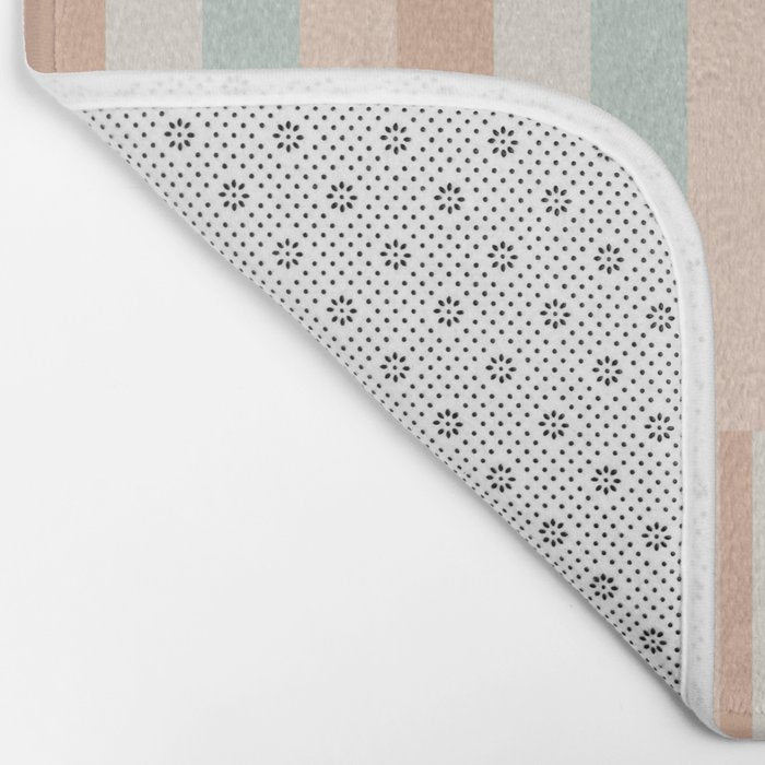 Mixed Stripes Pattern VI Soft Pastel Bath Mat Gallery Image 2