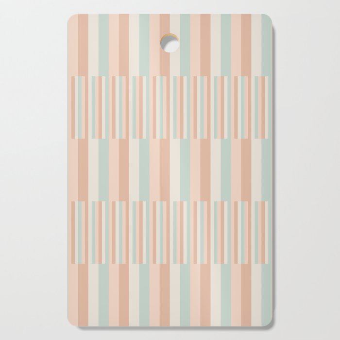 Mixed Stripes Pattern VI Soft Pastel Cutting Board Gallery Image 1