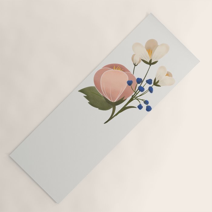Delicate florals Yoga Mat Gallery Image 1
