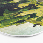 Farm Haliburton oil on hardboard 1940 Franklin Carmichael Canadian artist Art Nouveau Post-Impressio Bath Mat Gallery Image 3