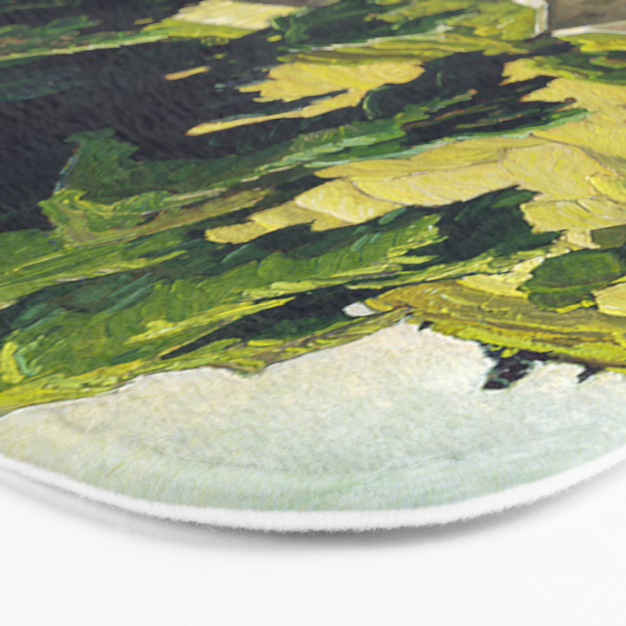 Farm Haliburton oil on hardboard 1940 Franklin Carmichael Canadian artist Art Nouveau Post-Impressio Bath Mat Gallery Image 3