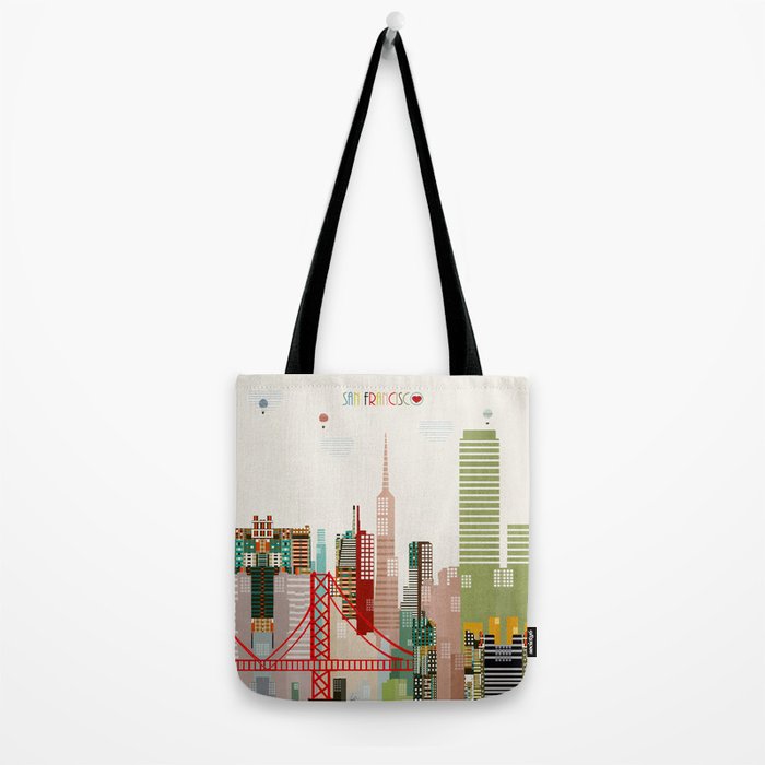 san francisco skyline Tote Bag Gallery Image 2