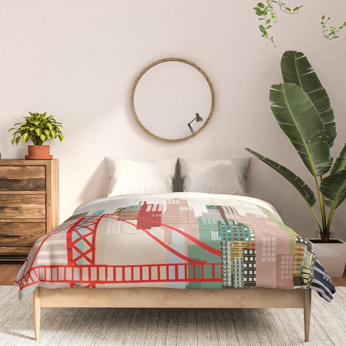 san francisco skyline Comforter Gallery Image 3