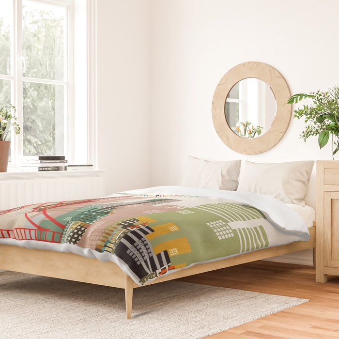 san francisco skyline Duvet Cover Gallery Image 2