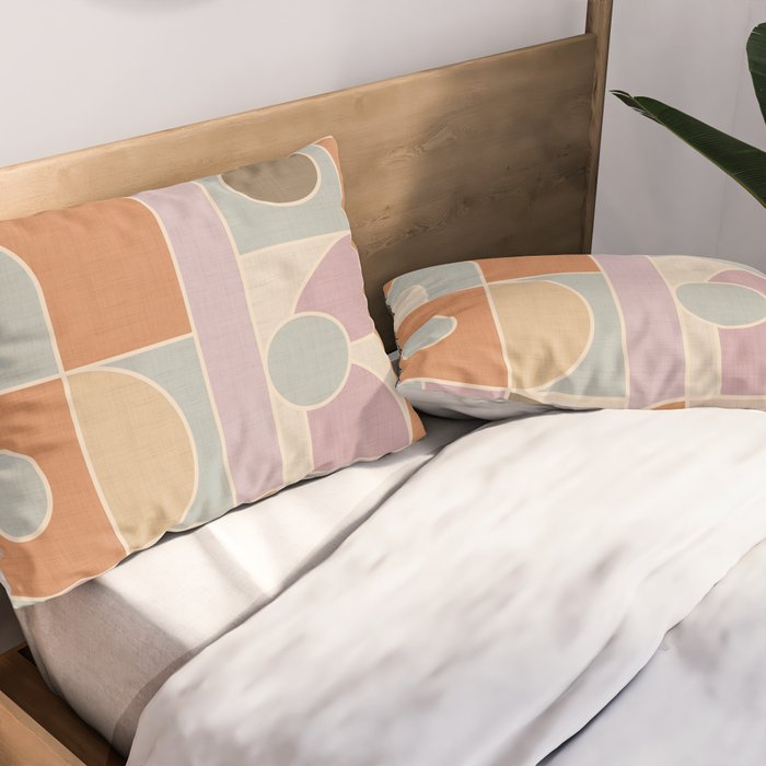 Abstract bauhaus Shapes Pillow Sham Gallery Image 2