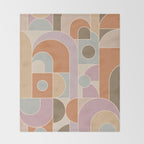 Abstract bauhaus Shapes Throw Blanket Gallery Image 2