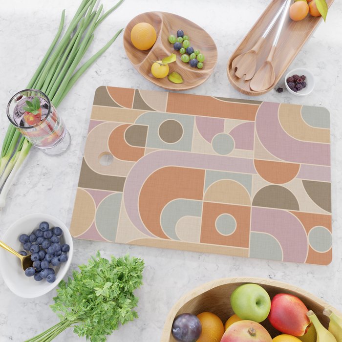 Abstract bauhaus Shapes Cutting Board Gallery Image 2