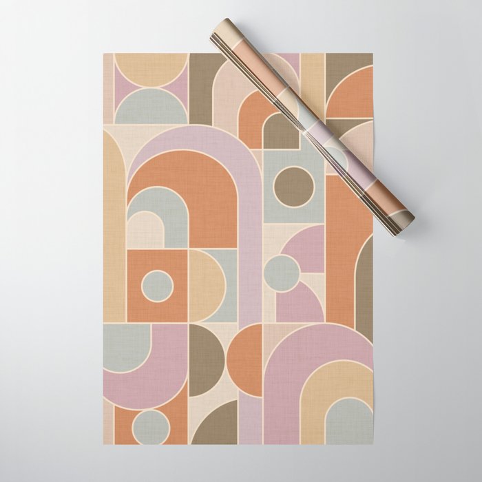 Abstract bauhaus Shapes Wrapping Paper Gallery Image 1