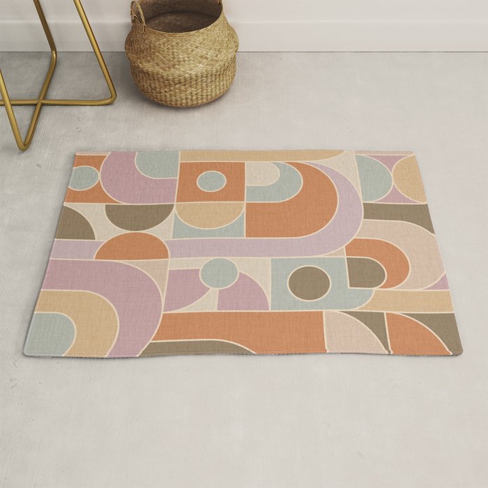 Abstract bauhaus Shapes Rug Gallery Image 1