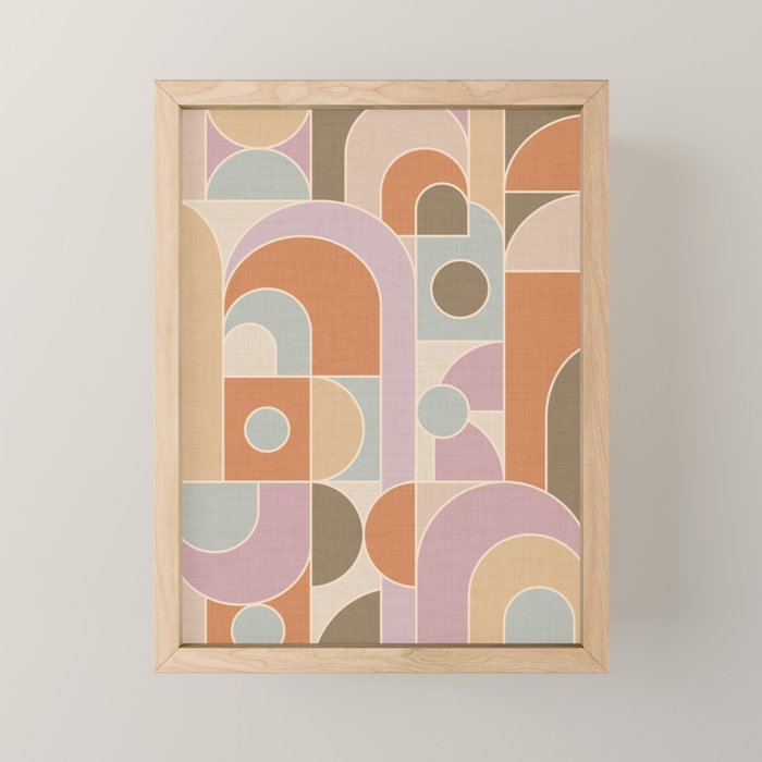 Abstract bauhaus Shapes Mini Art Print Gallery Image 1