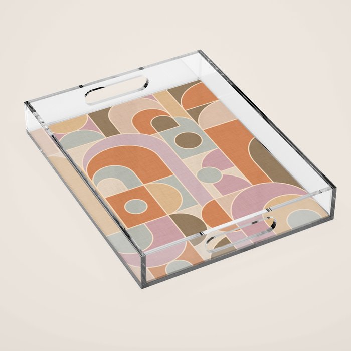 Abstract bauhaus Shapes Acrylic Tray Gallery Image 1