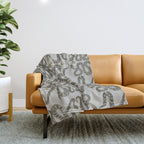 celestial snakes silver Throw Blanket Gallery Image 1