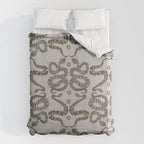 celestial snakes silver Duvet Cover Gallery Image 6