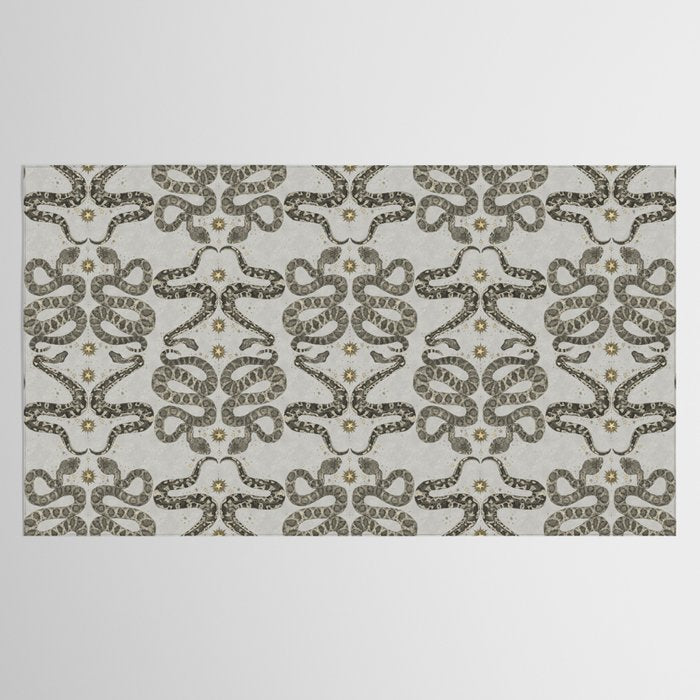 celestial snakes silver Tablecloth Gallery Image 2