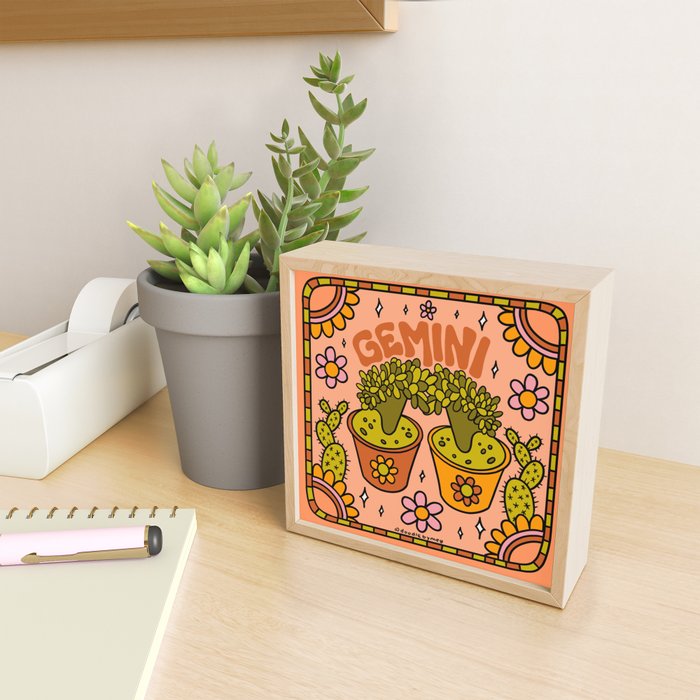 Gemini Cactus Mini Art Print Gallery Image 2