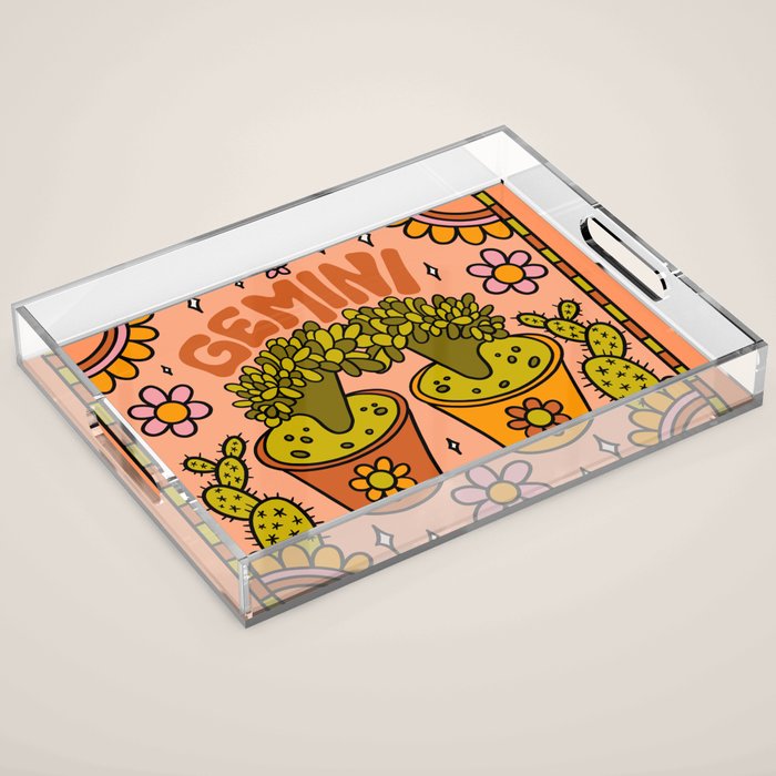 Gemini Cactus Acrylic Tray Gallery Image 1