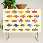 Killifish! - yellow Credenza Gallery Image 1