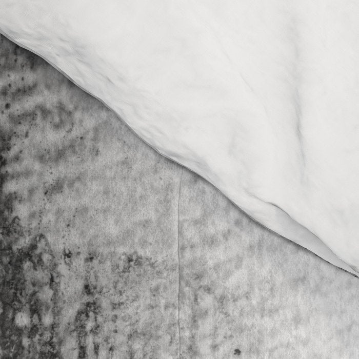 Black and White Textured Abstract Painting "Delve 3" Comforter Gallery Image 4