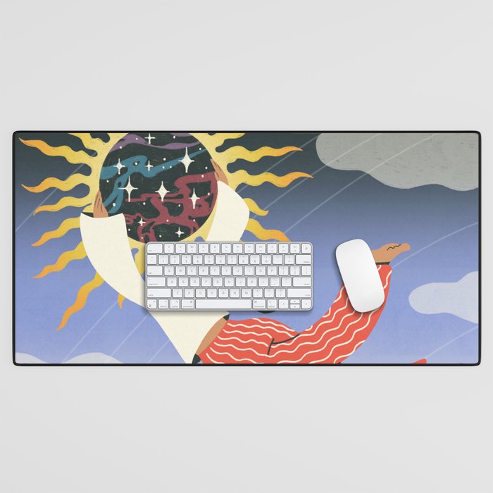 Swept Away by the Magic of the Eclipse Desk Mat Gallery Image 1