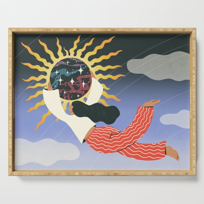 Swept Away by the Magic of the Eclipse Serving Tray Gallery Image 1