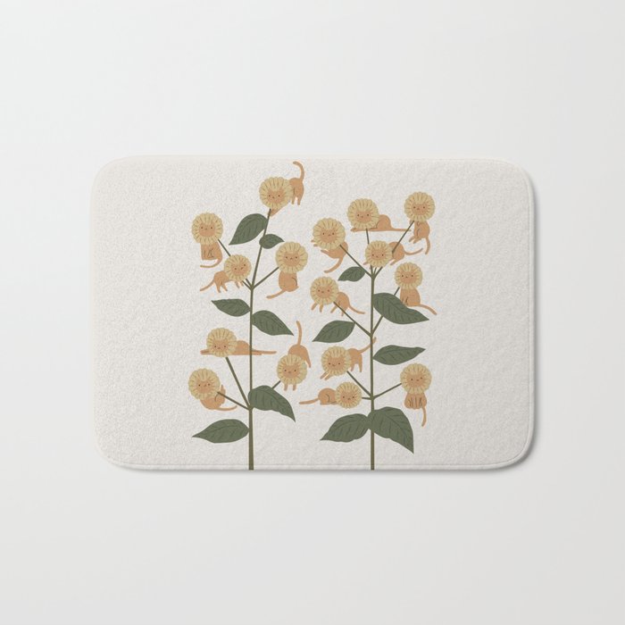 Cat and Plant 7B Bath Mat Gallery Image 1