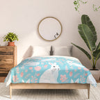 Vintage flower rabbit spring art pattern Comforter Gallery Image 3