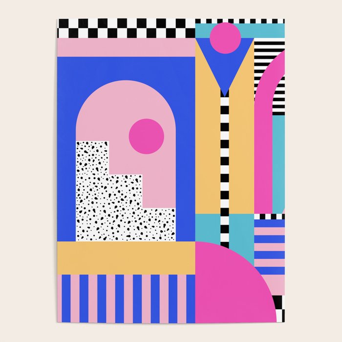 Memphis pattern 96 - 80s / 90s Retro Poster Gallery Image 4