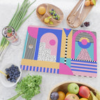 Memphis pattern 96 - 80s / 90s Retro Cutting Board Gallery Image 2